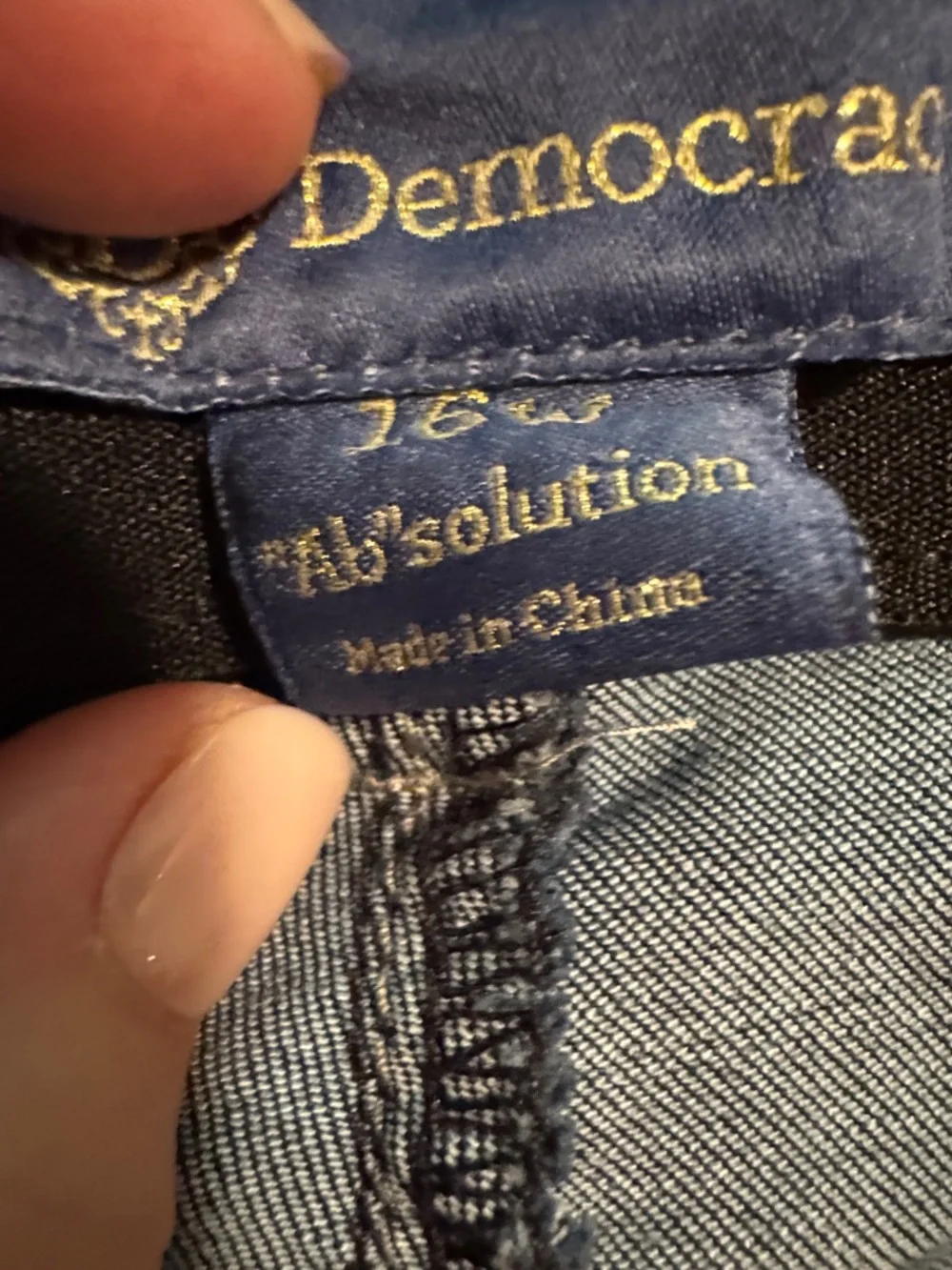 Democracy Jeri "Ab"solution High Rise Skinny Jeans - Dark Wash - Size 16W - Picture 4 of 4